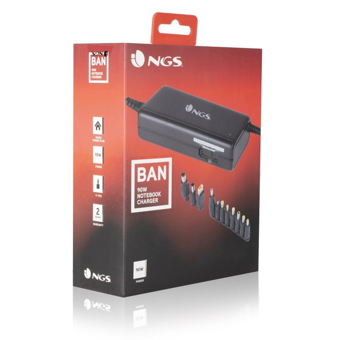NGS Cargador Universal para Portátil 90W con 11 Conectores
